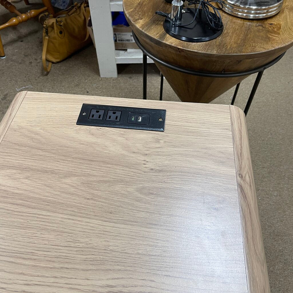 Mid Century Style Side Table w/Outlet