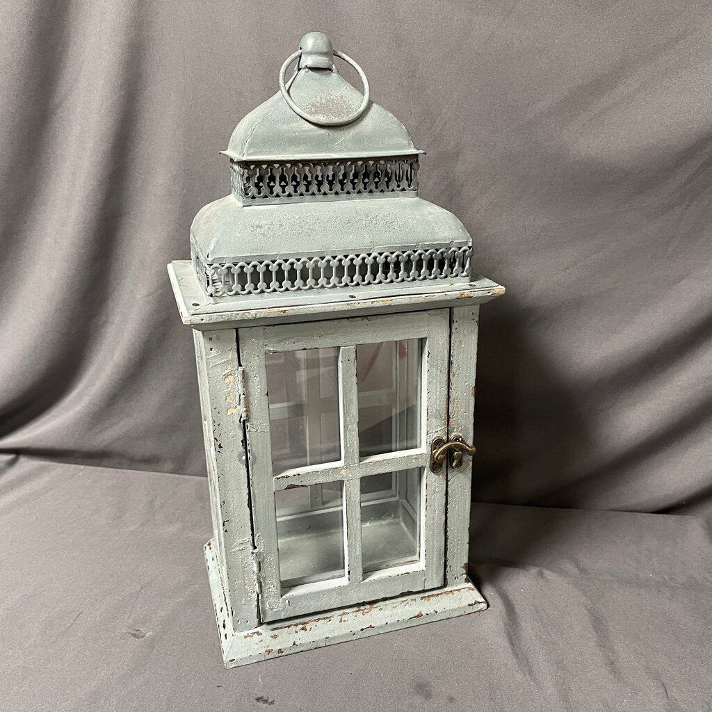 Wood & Metal Candle Lantern