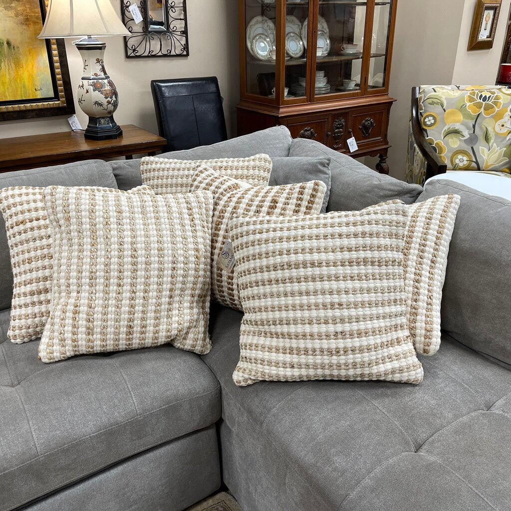 Set/6 Canvas & Jute Pillows