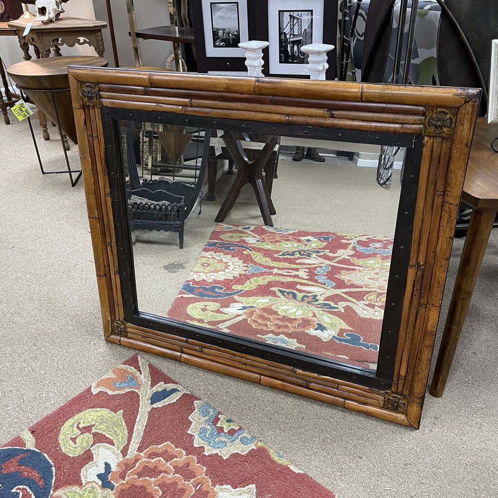 Mid Century Style Bamboo Mirror