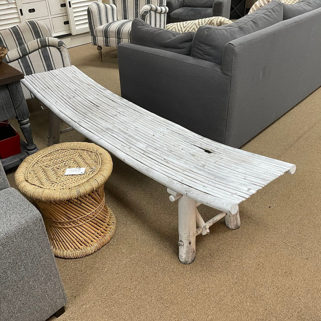 Outdoor Log Style Bench