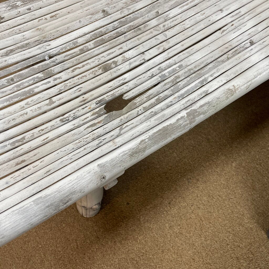 Outdoor Log Style Bench