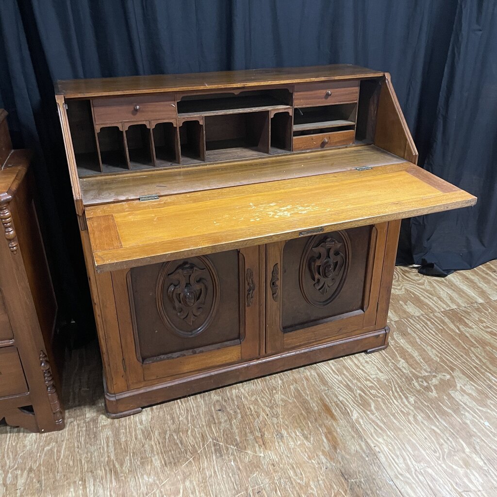 Victorian Oak Secretary