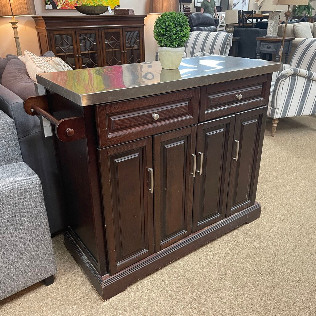 Stainless Top Kitchen Island/Cabinet