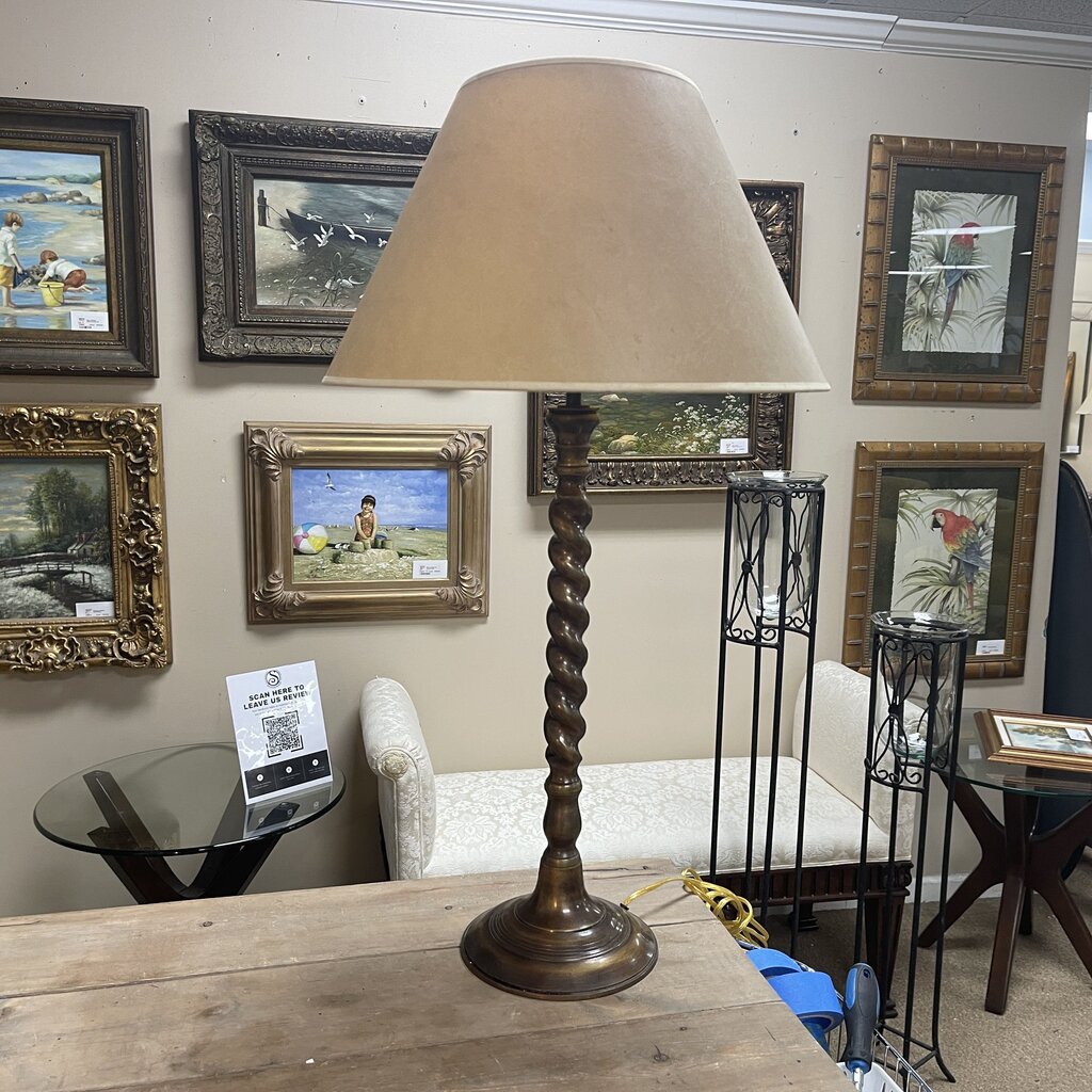 Brass Spindle Lamp