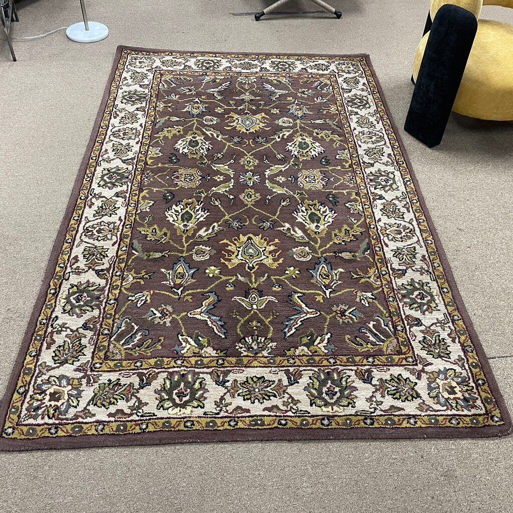 Indian Hand Tufted Wood Rug