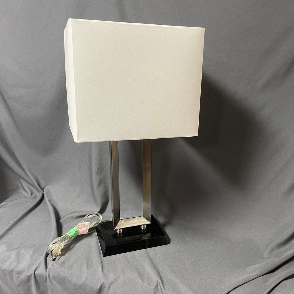 Chrome Lamp w/Rectangular Shade