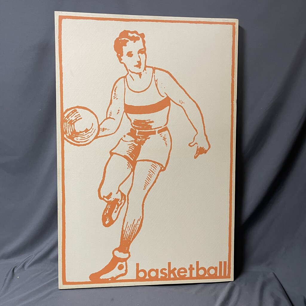 Vintage Style Basketball Canvas