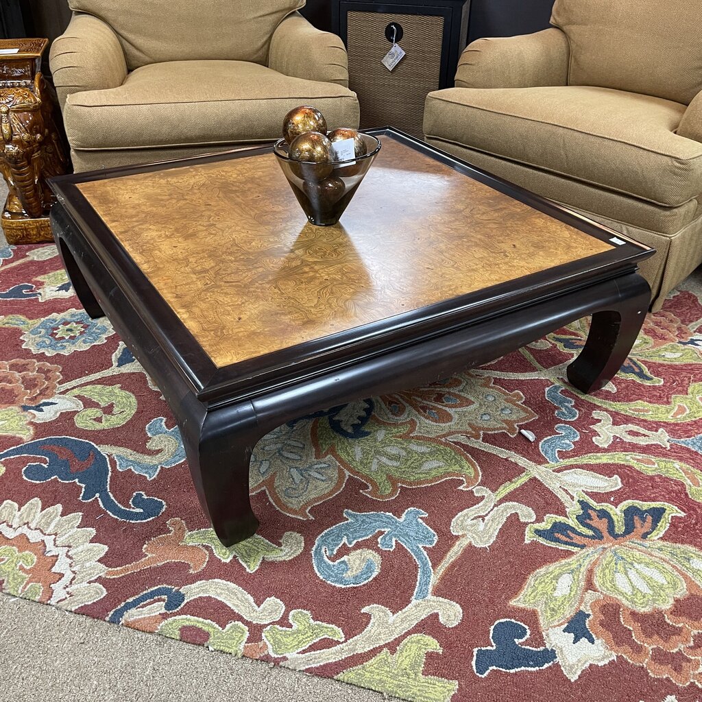 Burl Wood Asian Style Coffee Table