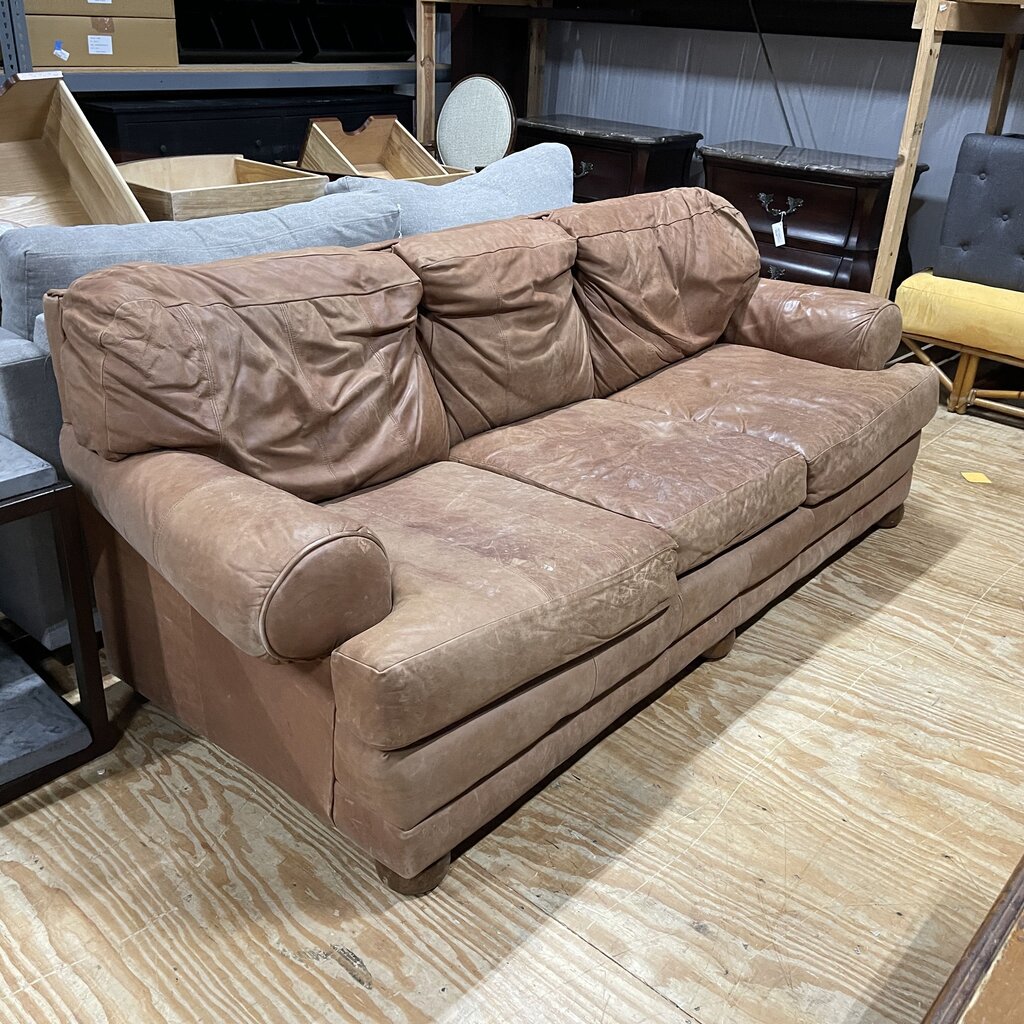 Brown Leather Sofa