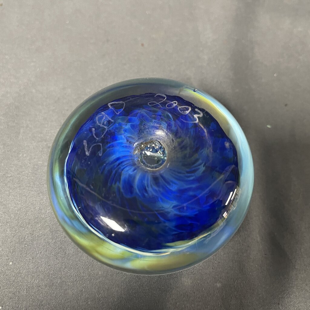 Art Glass Paperweight Signed SCAD 2003
