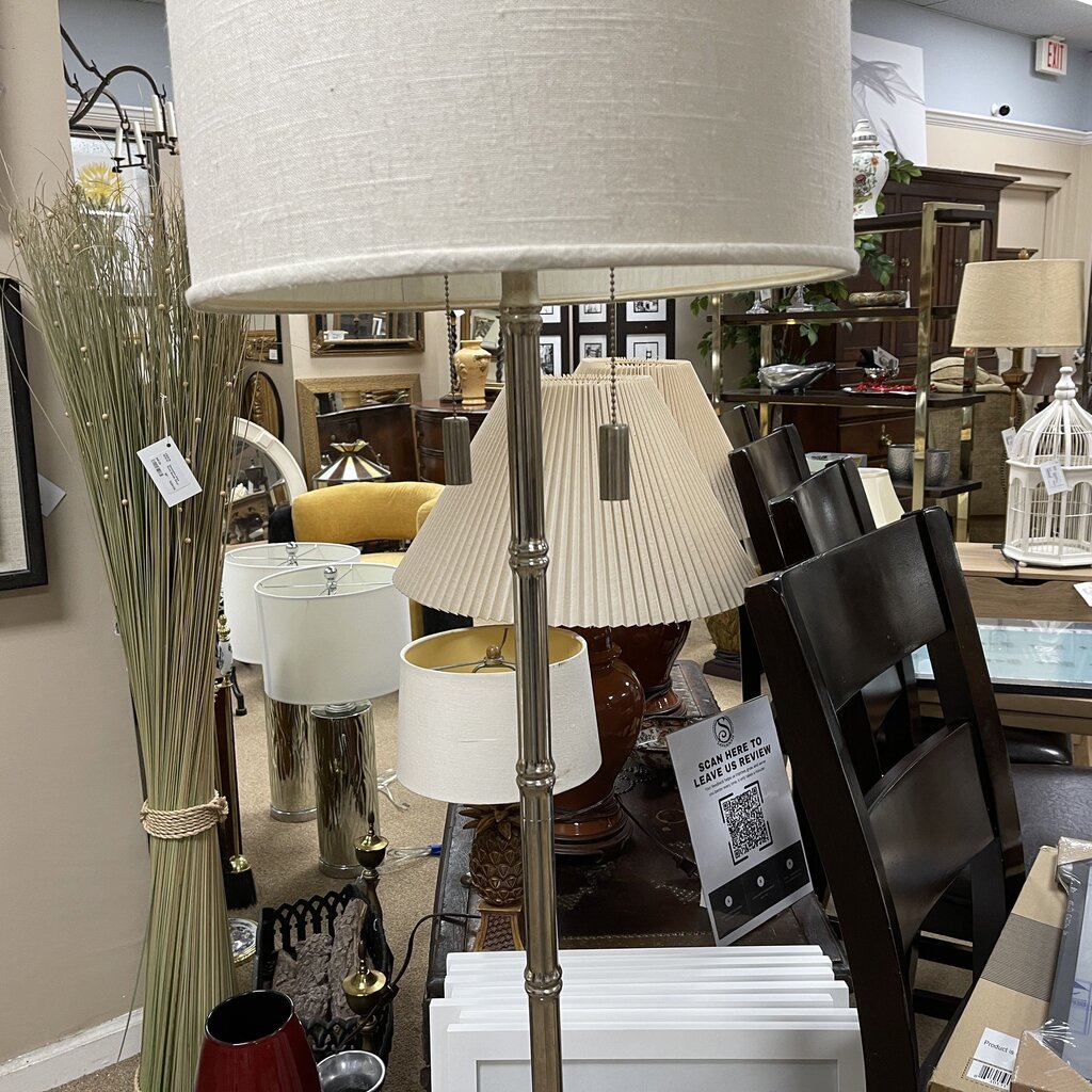 Metal Bamboo 2-Light Floor Lamp