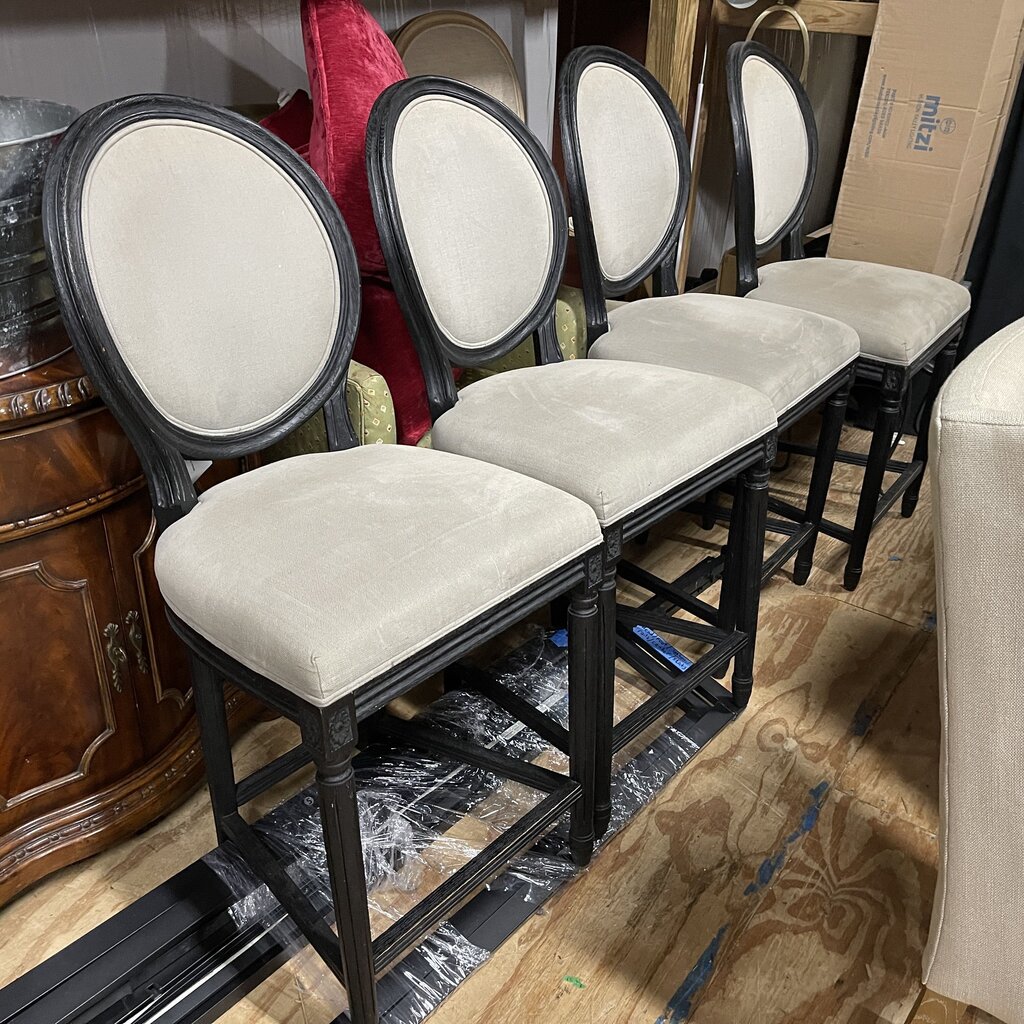 Set/4 French Contemporary Round Counter Stools