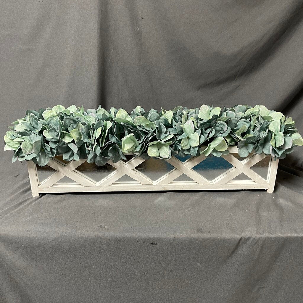 Faux Greenery in Planter Box