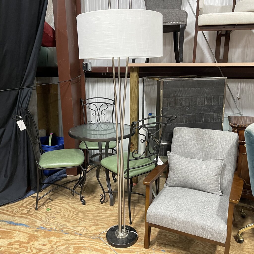 Silver 2-Light Floor Lamp