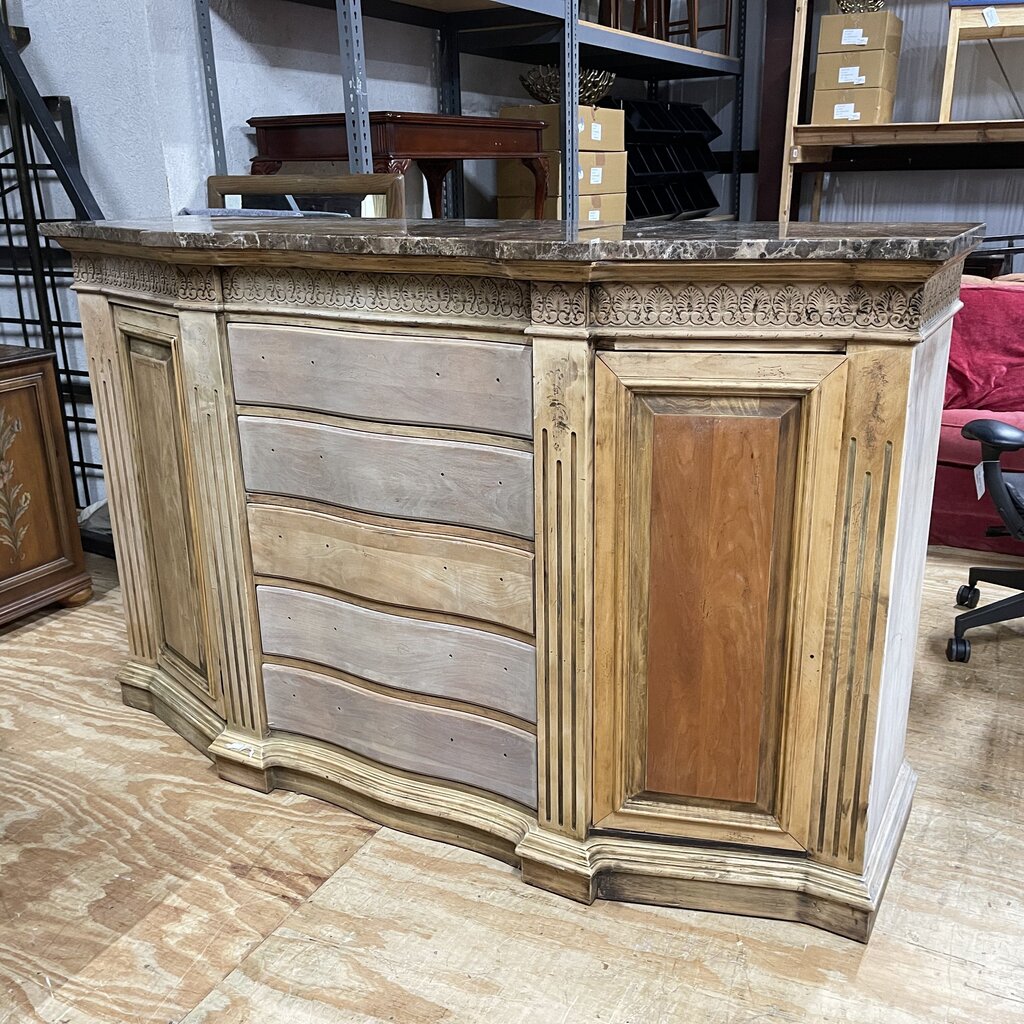 Unfinished Marble Top Sideboard