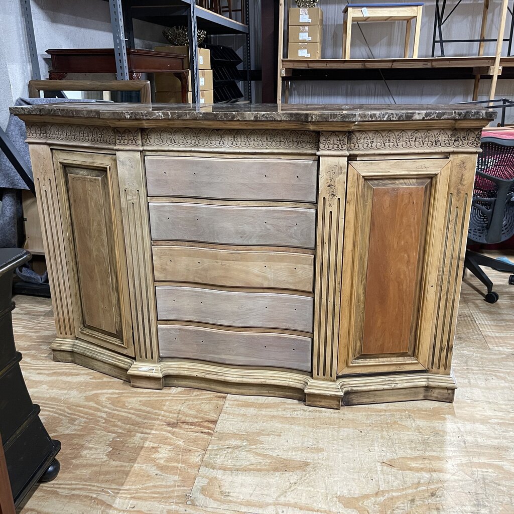 Unfinished Marble Top Sideboard