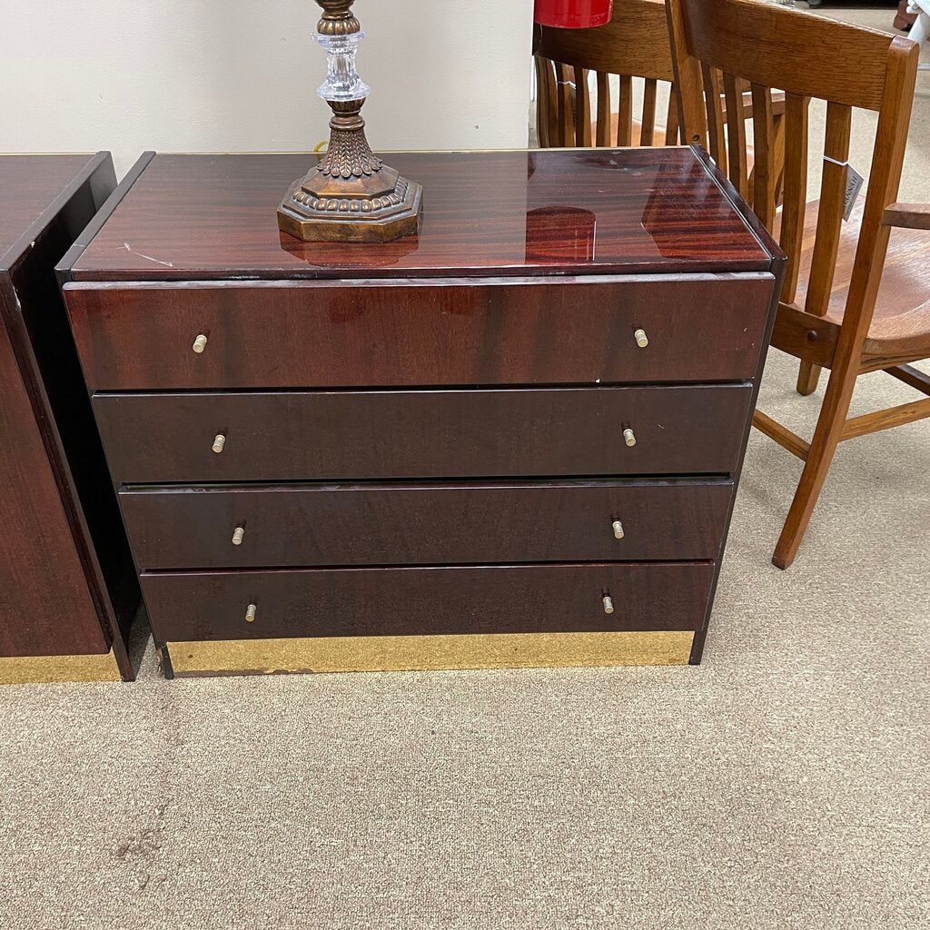 3-pc Burlwood Lacquer Credenza