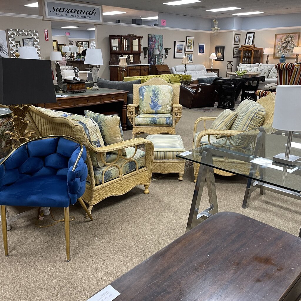 Rattan Living Set - Sofa, Chair, Rocker, Ottoman