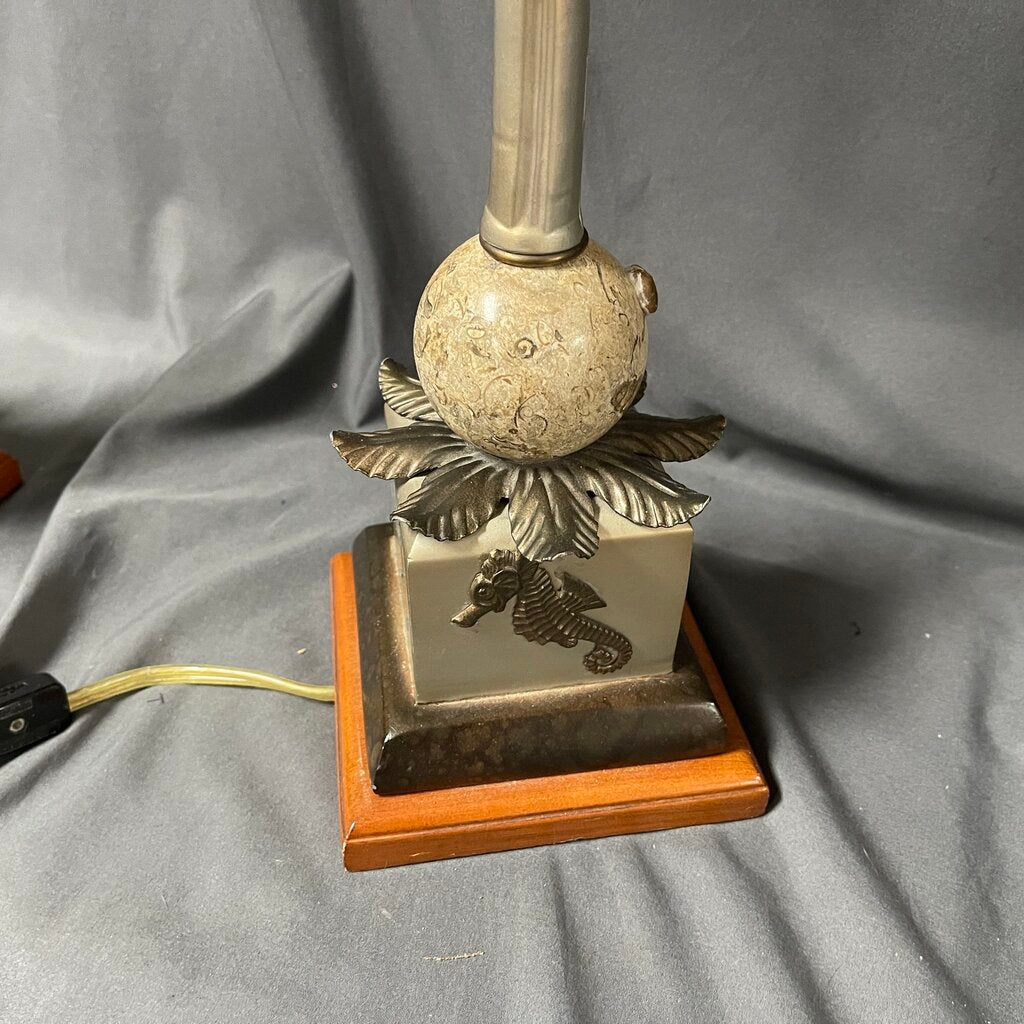 Pair Sea Motif Buffet Lamps