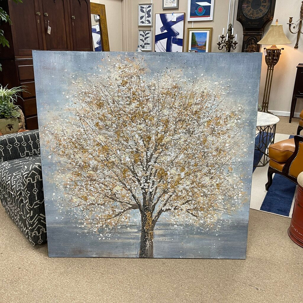 Large Textured Tree Canvas