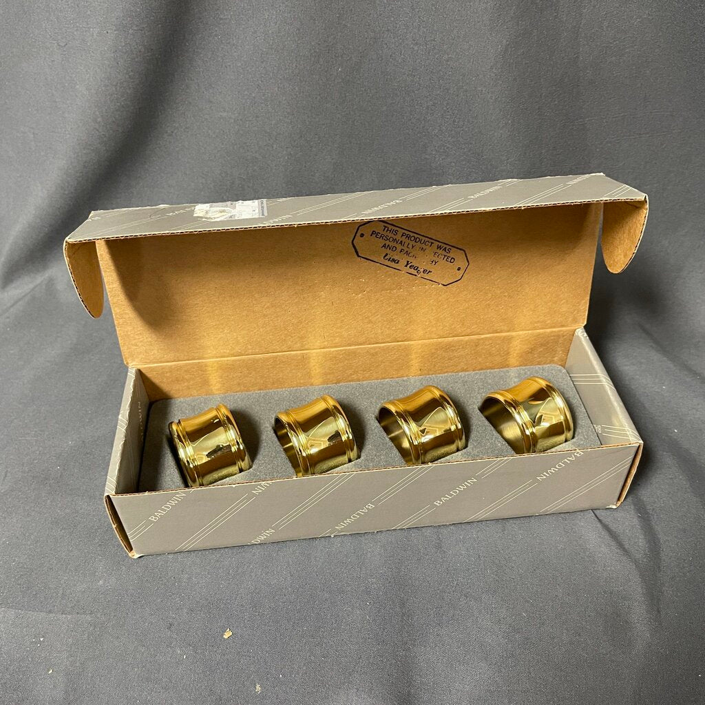 Set/4 Brass Napkin Rings
