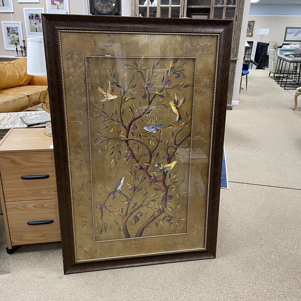 Gold Framed Birds Art
