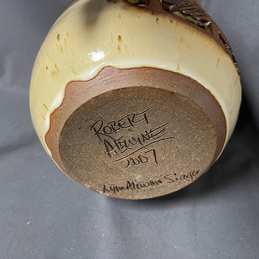 2007 Cabin in Woods Luminary Pottery Signed