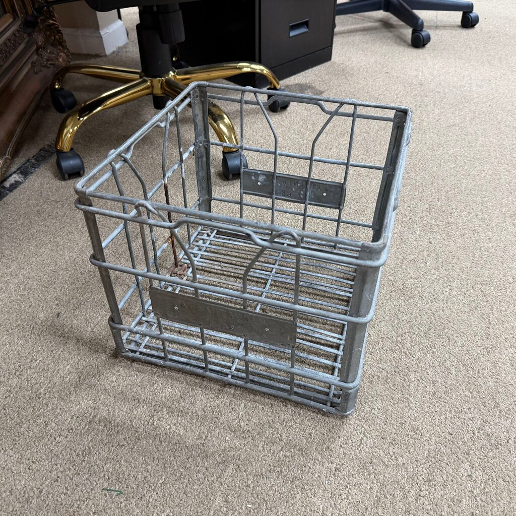 Vintage Atlanta Dairy Steel Milk Crate
