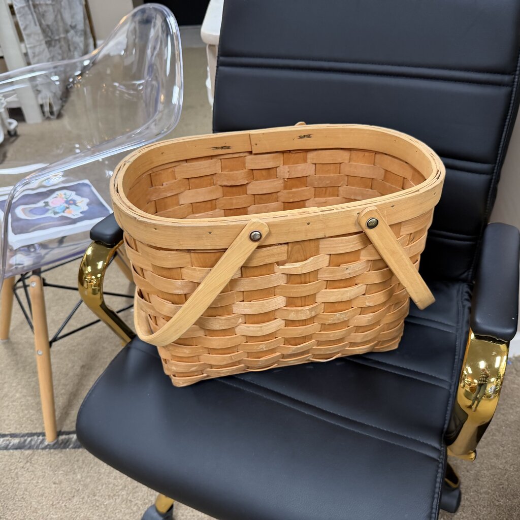 Vintage Woven Wood Chip Basket