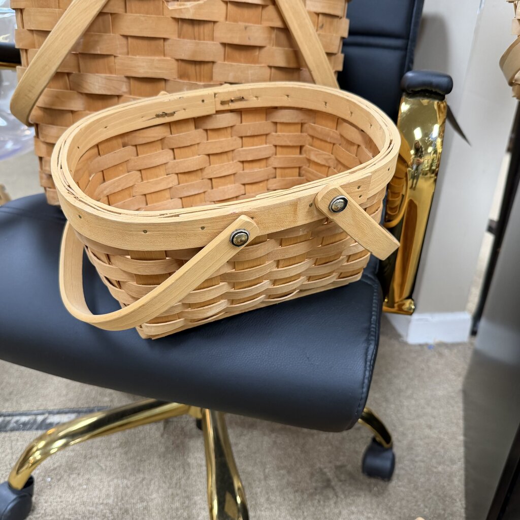 Vintage Woven Wood Chip Basket