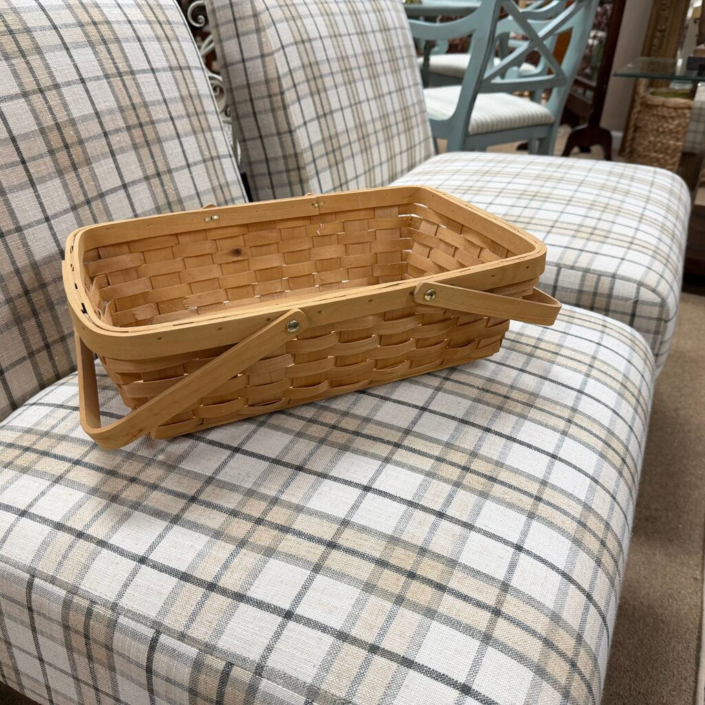Vintage Woven Wood Chip Basket