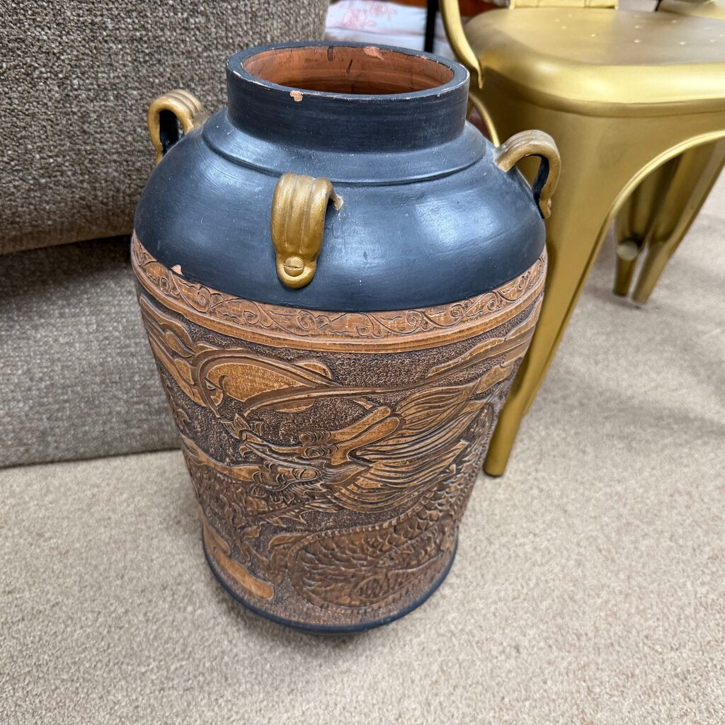 Vintage Chinese Terracotta Floor Vase