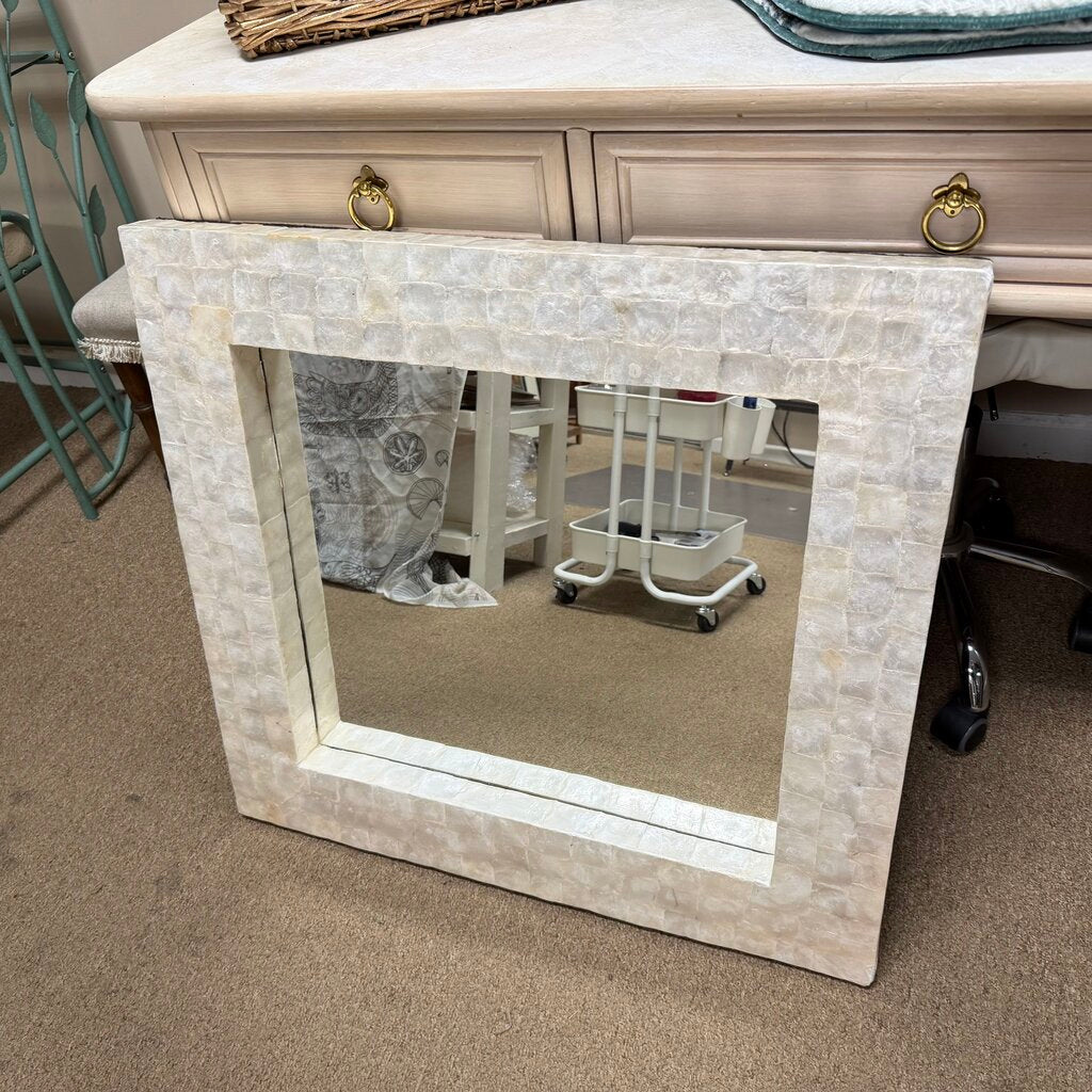 Capiz Shell Framed Mirror