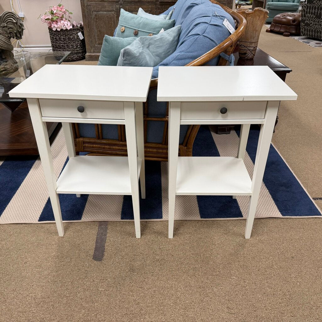 Pair Small 1-Drawer End Tables