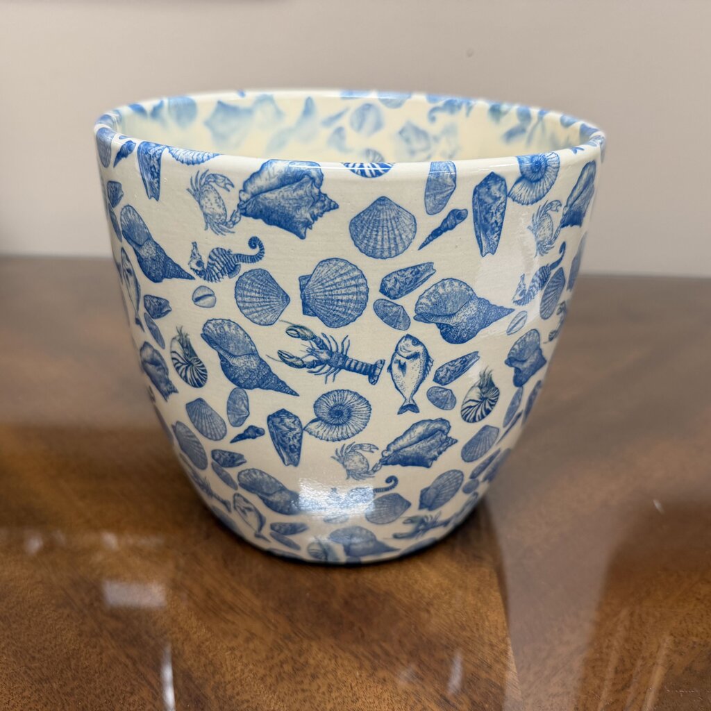 Nautical Ceramic Cache Pot/Planter