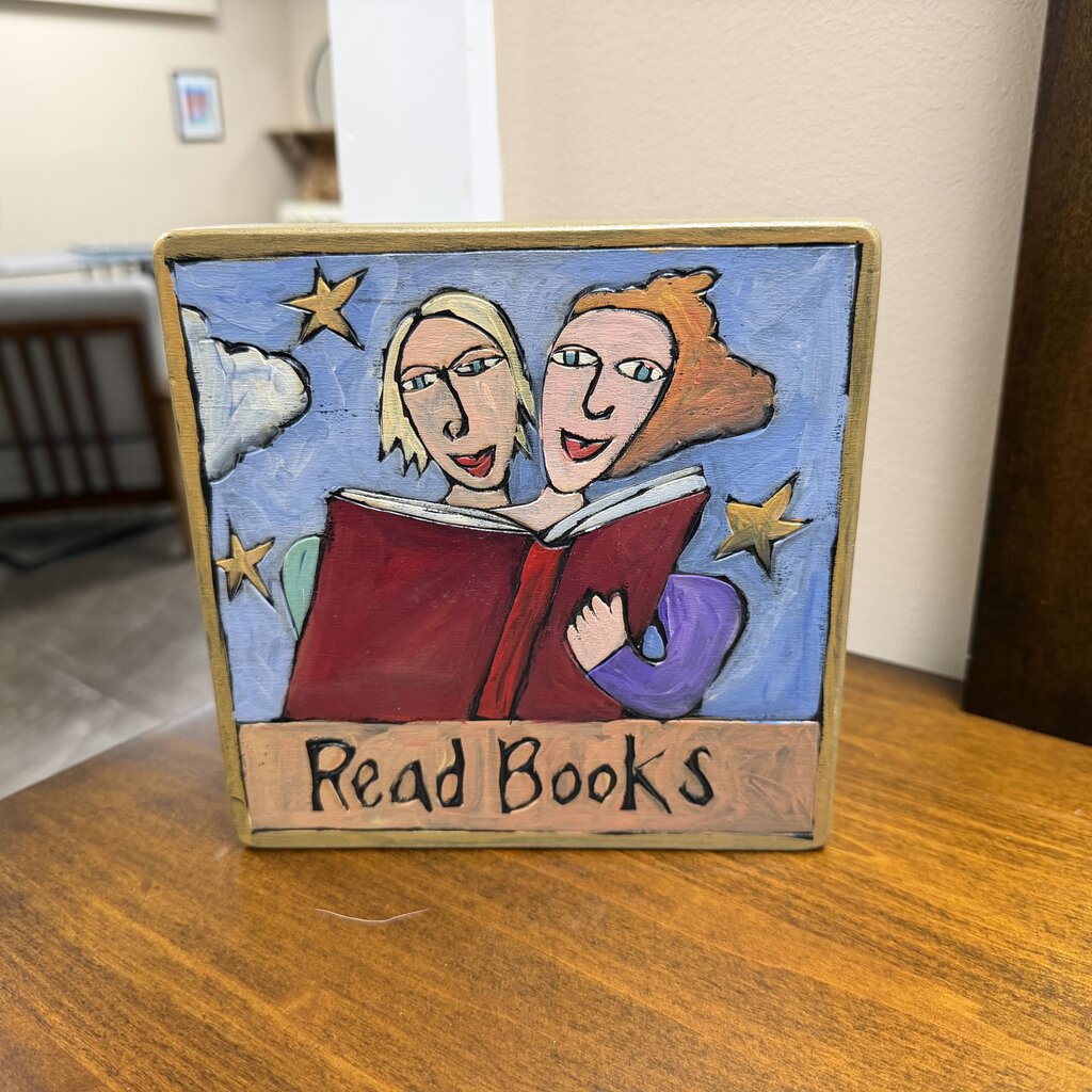 "Read Books" Handmade Wood Wall Plaque