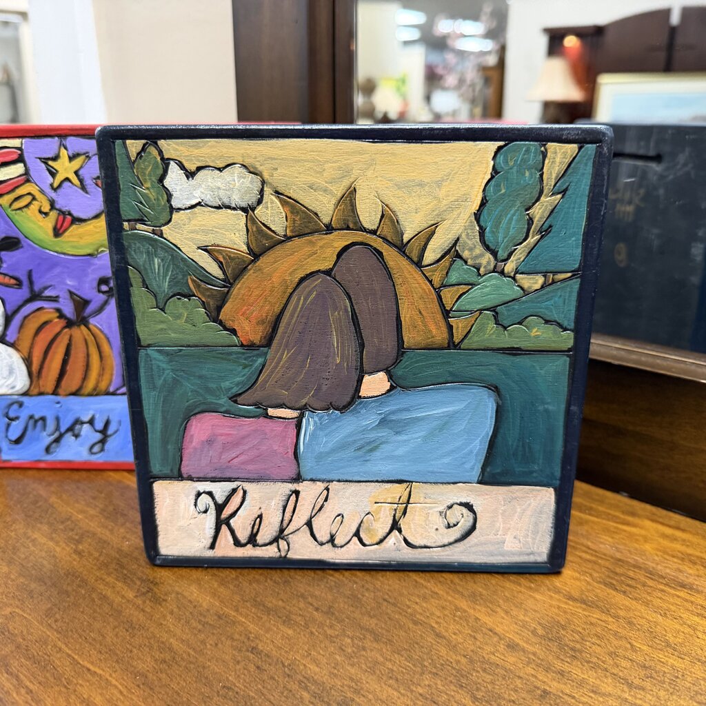 "Reflect" Handmade Wood Wall Plaque