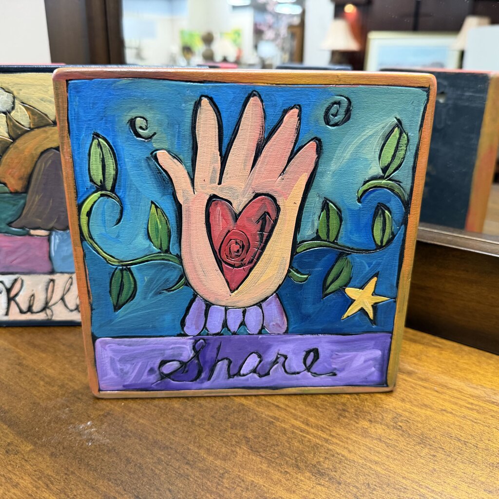 "Share" Handmade Wood Wall Plaque