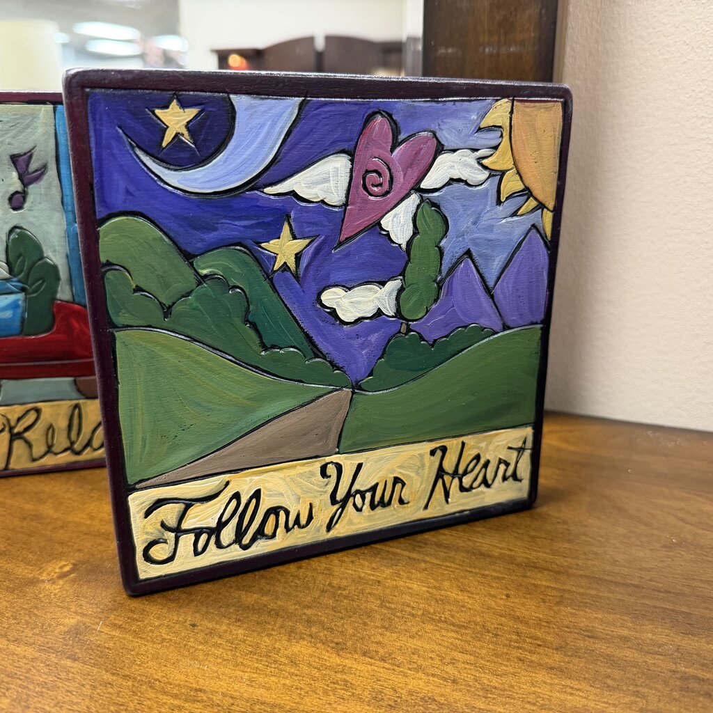 "Follow Your Heart" Handmade Wood Wall Plaque