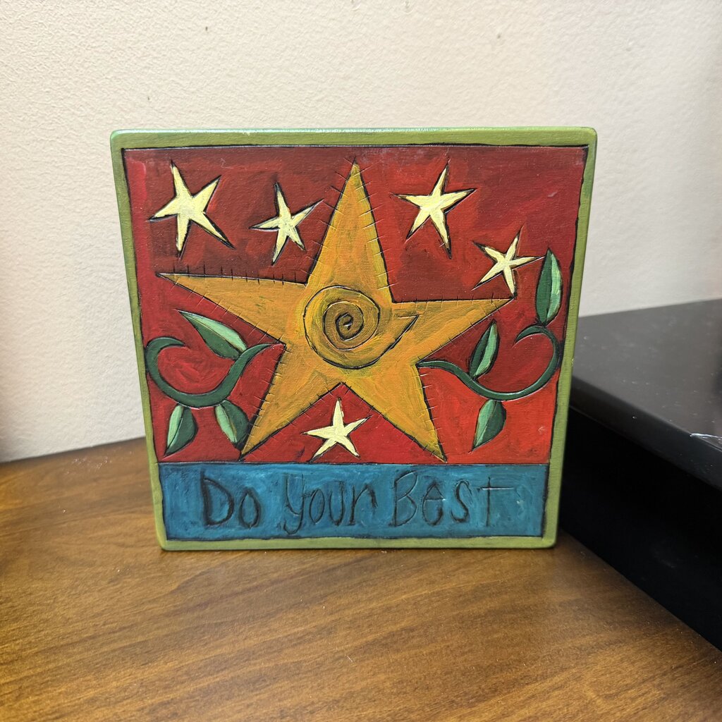 "Do Your Best" Handmade Wood Wall Plaque