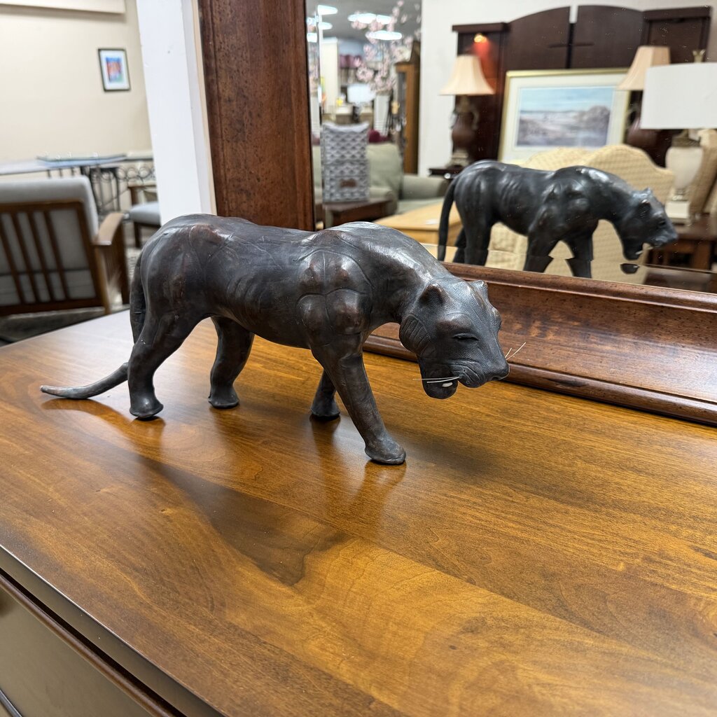 Carved Wood Tiger Figure