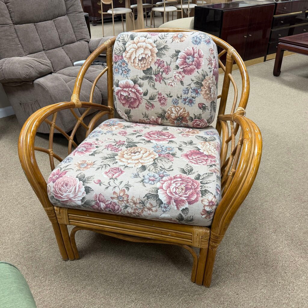 Rattan Bentwood Accent Chair