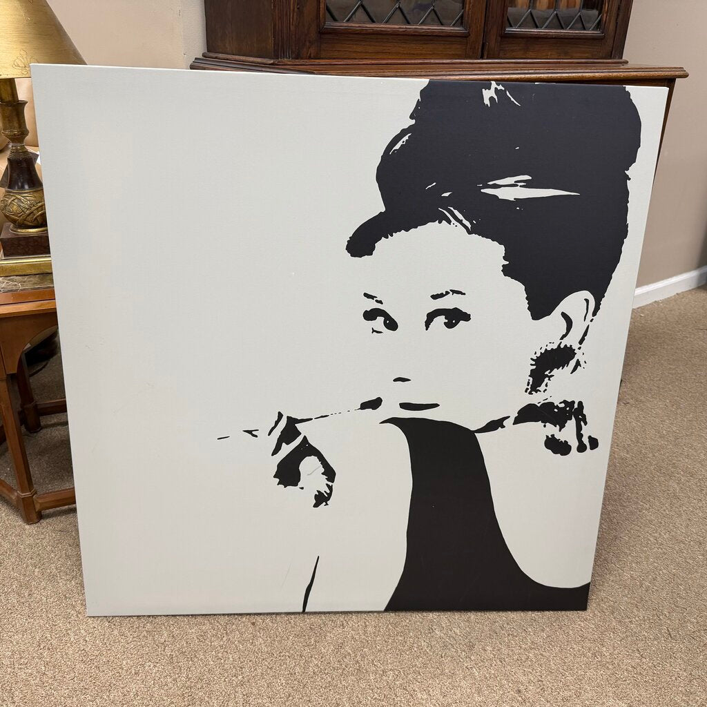 Audrey Hepburn Black + White Canvas
