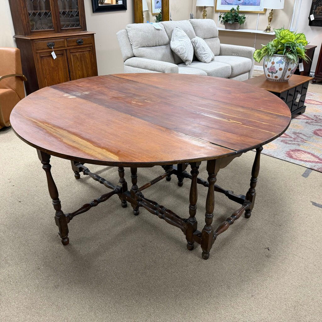 Antique Round Gateleg Dining Table