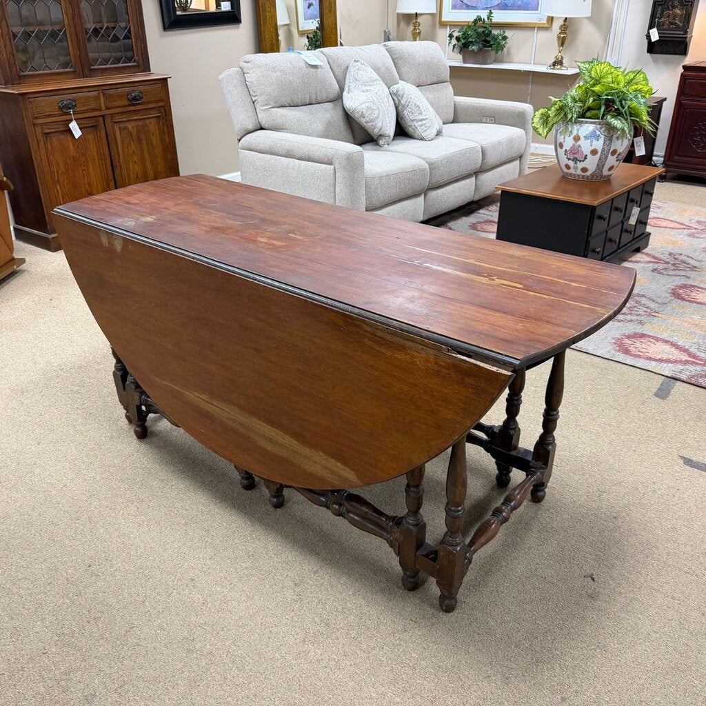 Antique Round Gateleg Dining Table