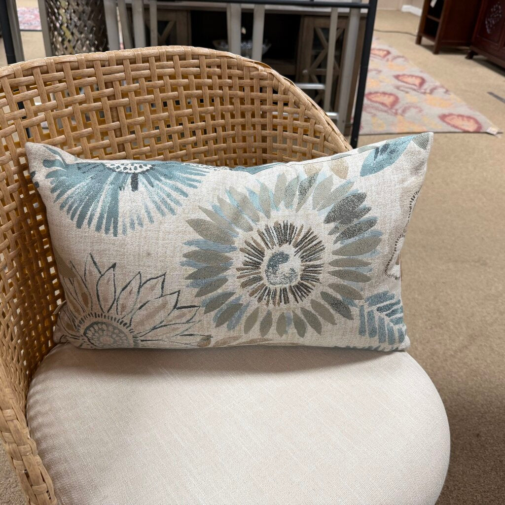 Floral Pillow w/Down Insert