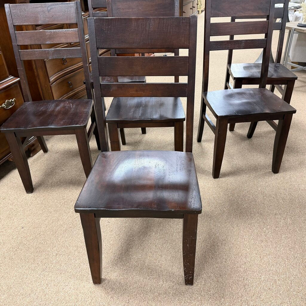 Set/6 Wood Dining Chairs