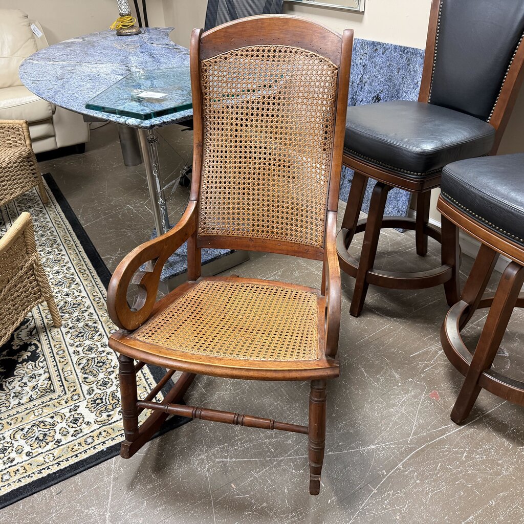 Antique Bentwood Cane Rocking Chair