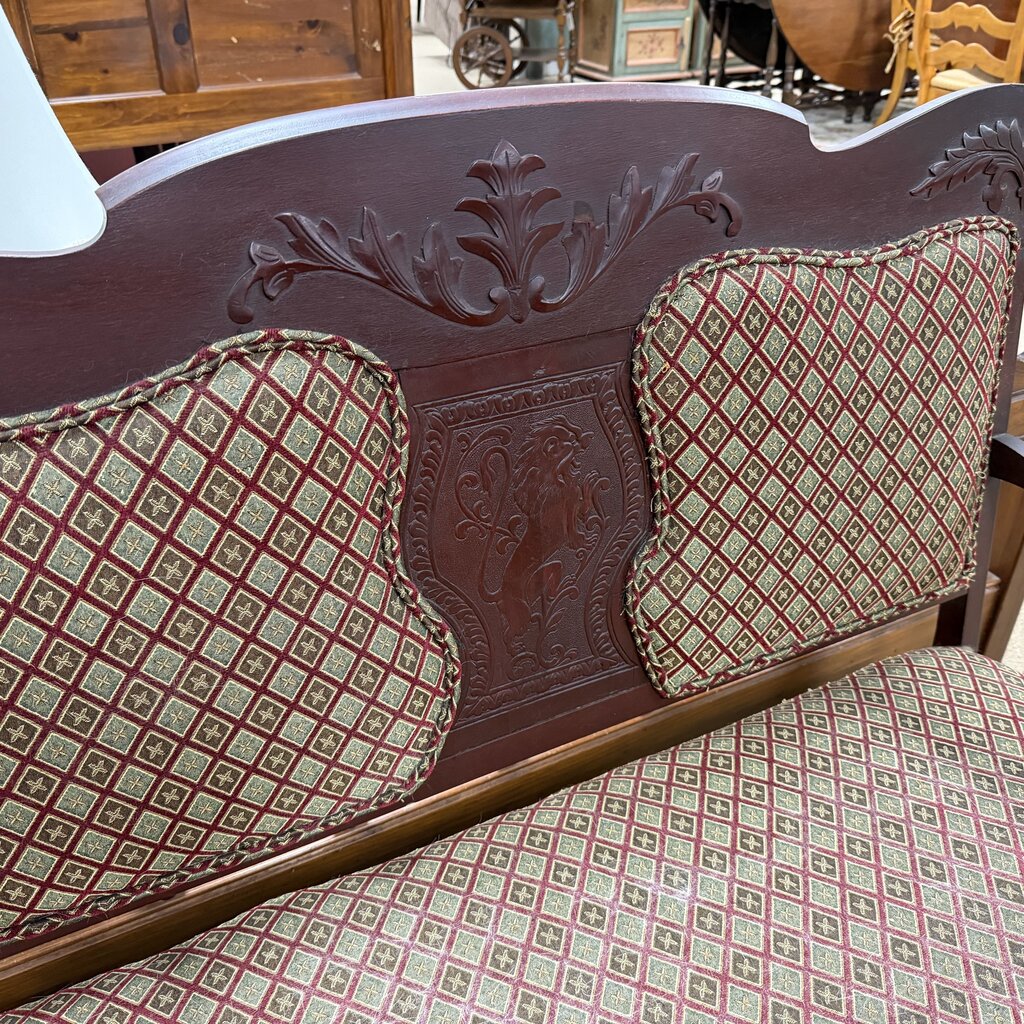 Victorian Eastlake Style Mahogany Settee